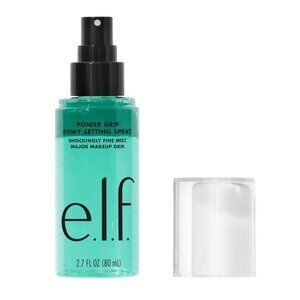 e.l.f. Power Grip Dewy Setting Spray, Ultra Fine Mist Made With Hyaluronic Acid